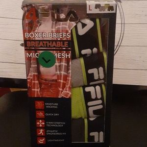 SOLD 4 PACK MENS FILA BOXER BRIEFS